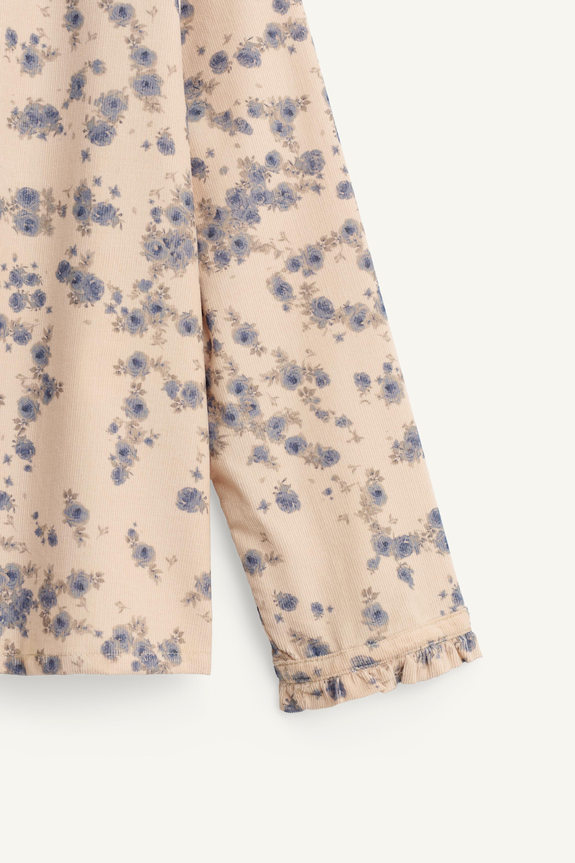 CHEMISE EN VELOURS CÔTELÉ FIN À IMPRIMÉ FLEURI ÉDITION LIMITÉE